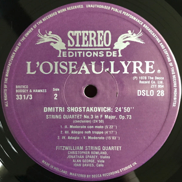 String Quartets Nos. 3 & 11