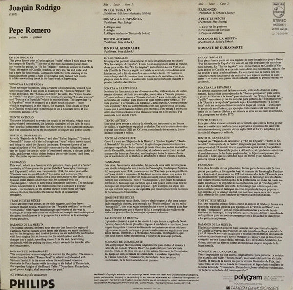 Release: Solo Works For Guitar-Vinyl-Brazil-1982-9500 915-11920728