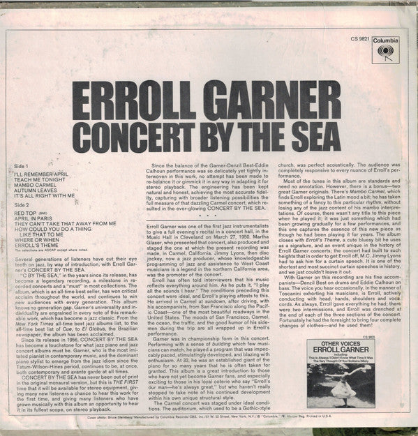 Release: Concert By The Sea-Vinyl-US-None-CS 9821-10121137