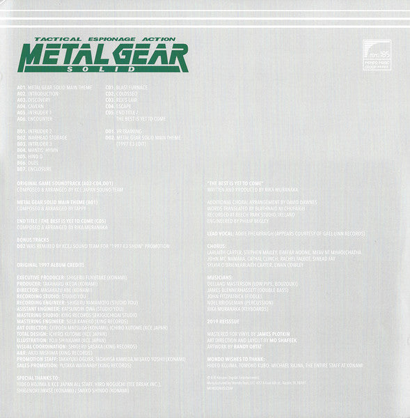 Metal Gear Solid - Original Video Game Soundtrack