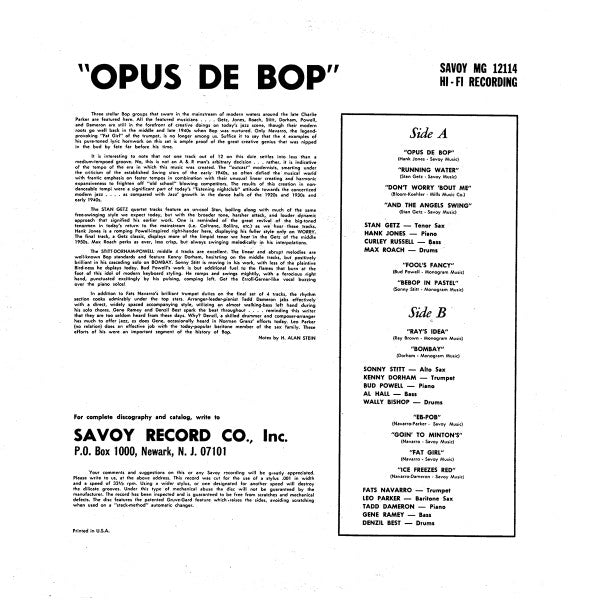 Opus De Bop