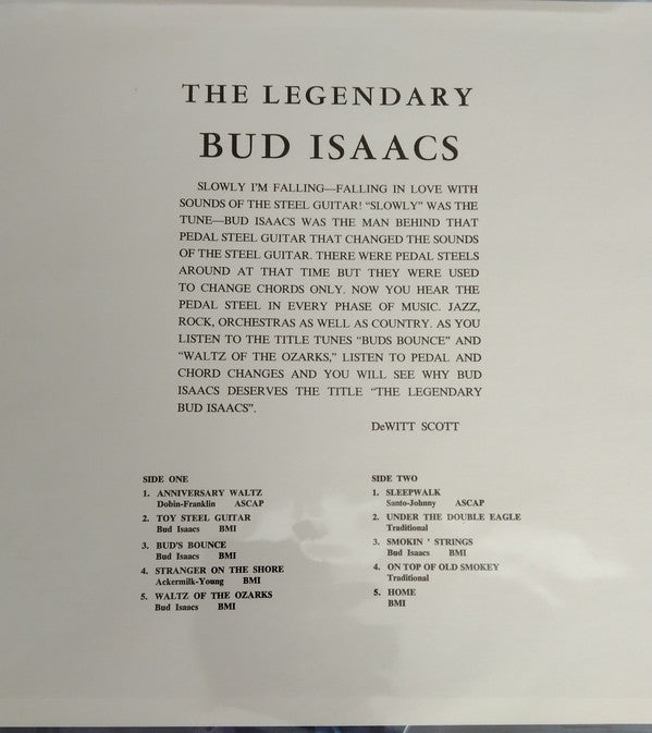 Release: The Legendary Bud Isaacs-Vinyl-US-1978-MD17-23689316
