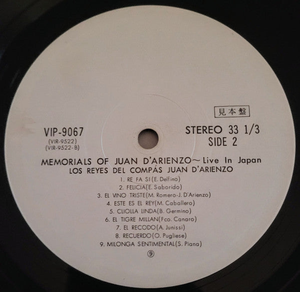 Memorials Of Juan D'arienzo - Live In Japan