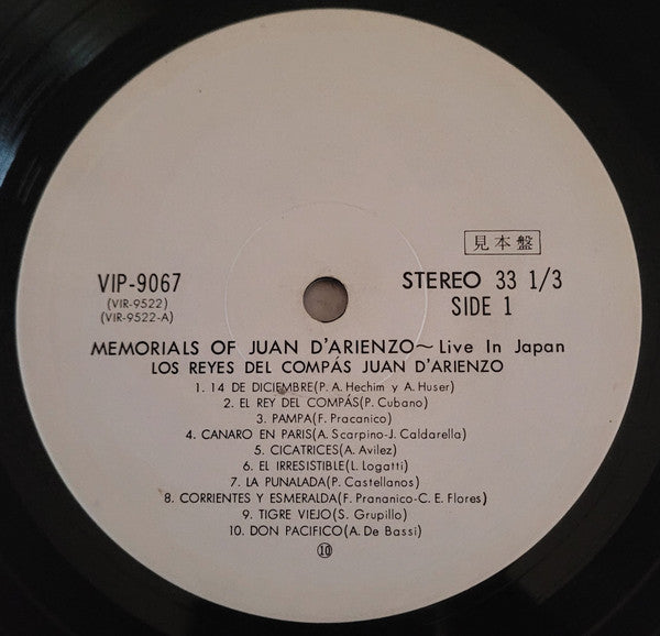 Memorials Of Juan D'arienzo - Live In Japan