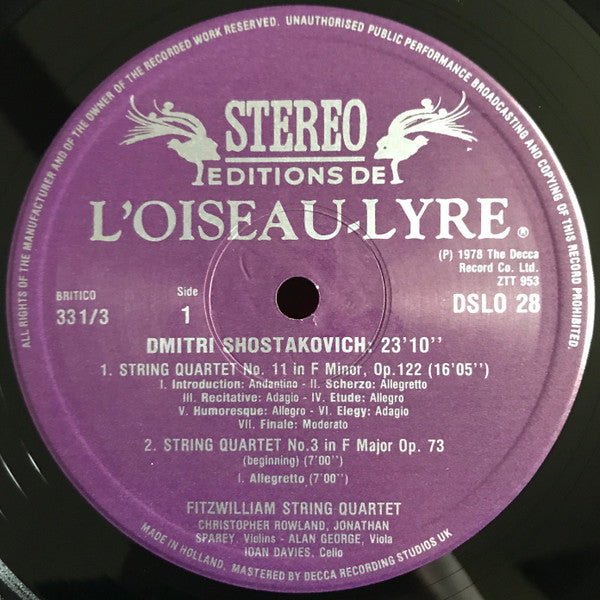 String Quartets Nos. 3 & 11