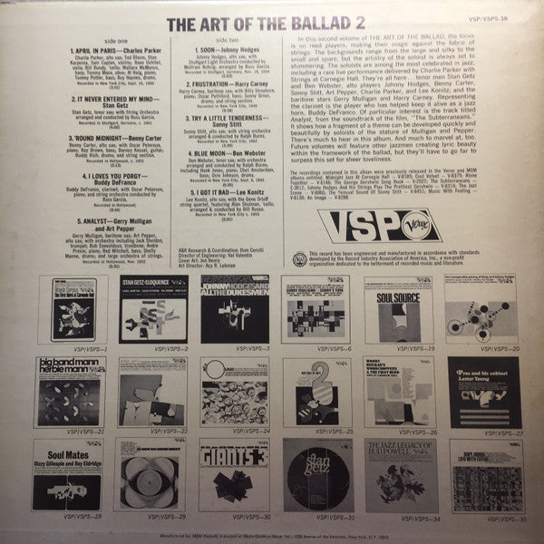Master Release: The Art Of The Ballad 2 by Various