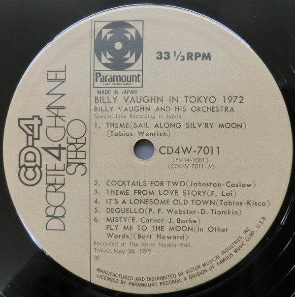 Billy Vaughn In Tokyo 1972 Vol.1
