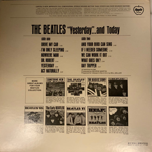 Release: Yesterday And Today-Vinyl-Japan-1970-AP-80061-14026026