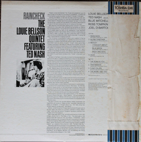 Release: Raincheck-Vinyl-Japan-1978-ICJ-70179-14769365