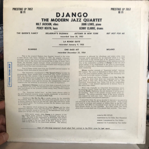 Release: Django-Vinyl-US-None-PR 7057, LP 7057-14846348