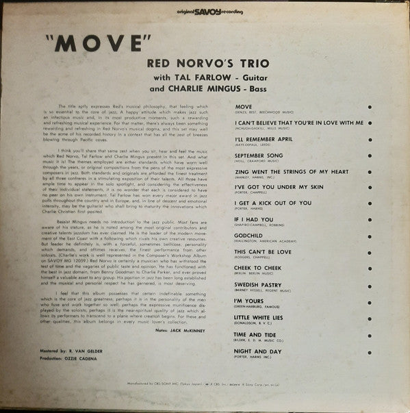 Release: Move!-Vinyl-Japan-1975-SOPU-7-SY-25335529