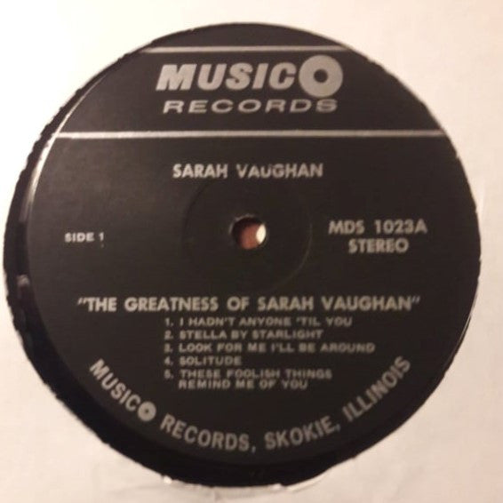 Master Release: The Greatness Of by Sarah Vaughan