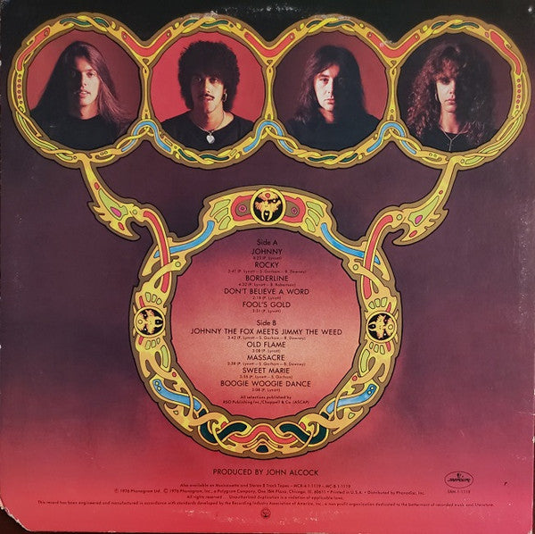Release: Johnny The Fox-Vinyl-US-1976-SRM-1-1119-11626974