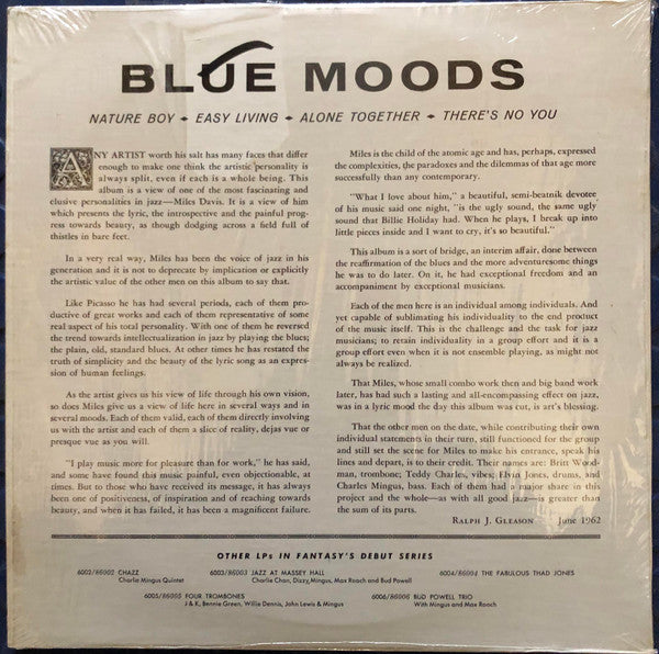 Release: Blue Moods-Vinyl-US-None-6001-13383744
