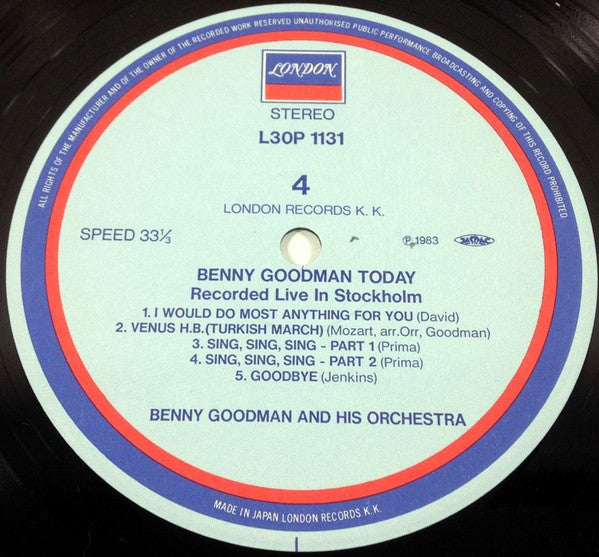 Benny Goodman In Concert (Recorded Live In Stockholm)