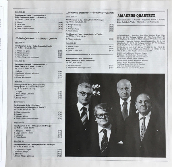 Streichquartette Opp. 51, 54, 55, 64, 71, 74, 76, 77 & 103