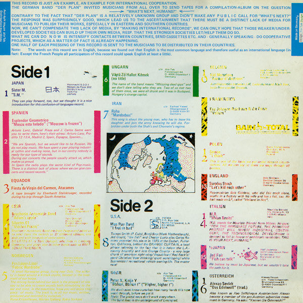 Release: Fix Planet!-Vinyl, Vinyl-Germany-1981-WR 8, WR 8½-86099