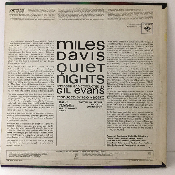 Release: Quiet Nights-Vinyl-US-None-CS 8906-21948037