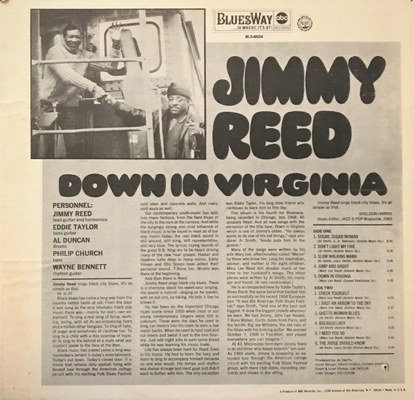 Master Release: Down In Virginia by Jimmy Reed