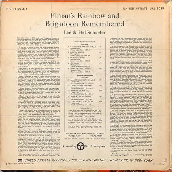 Release: Unknown Release-Vinyl-US-1959-UAL 3035-11407657