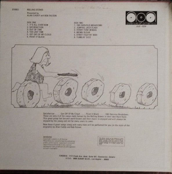 Release: Songs Made Famous By The Rolling Stones-Vinyl-Canada-None-AVE-4304-12042888