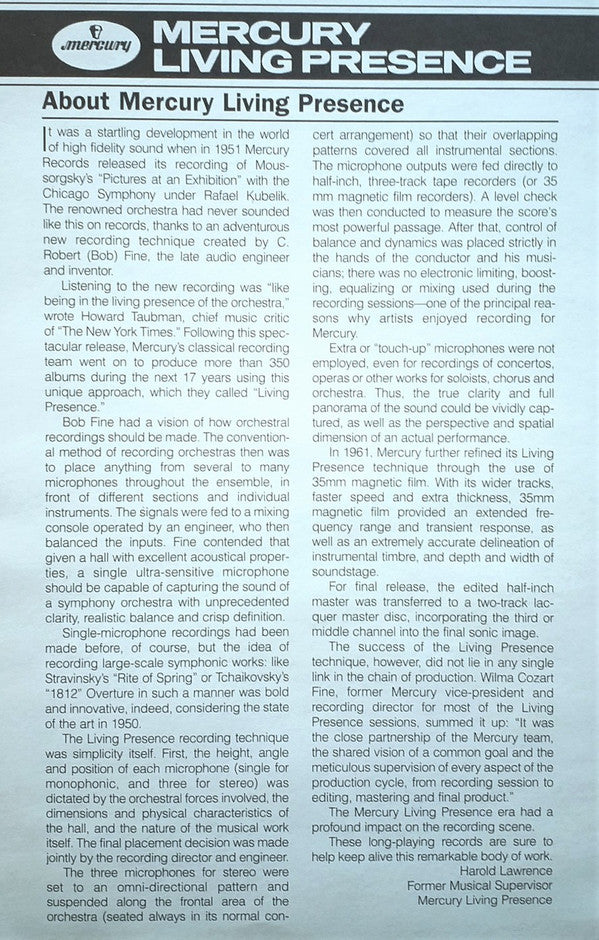 España / Danse Slave / Fête Polonaise / Suite Pastorale / Gwendoline Overture