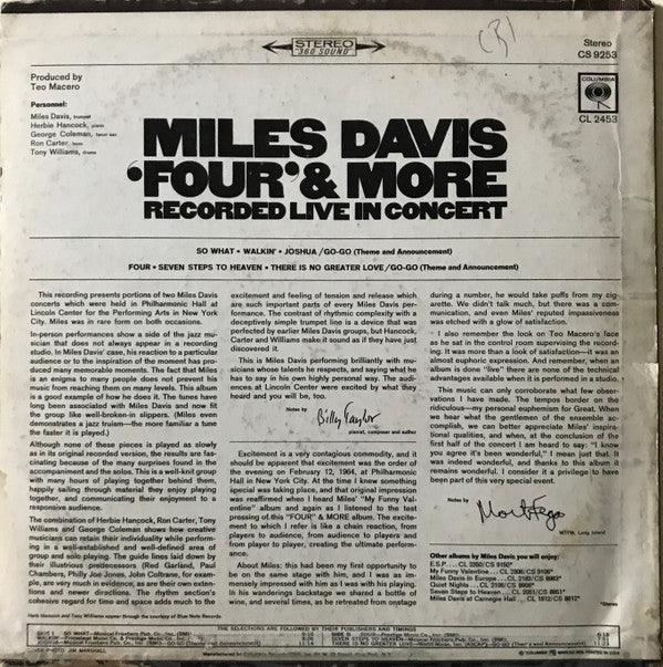 Release: 'Four' & More (Recorded Live In Concert)-Vinyl-US-None-CS 9253-16159694