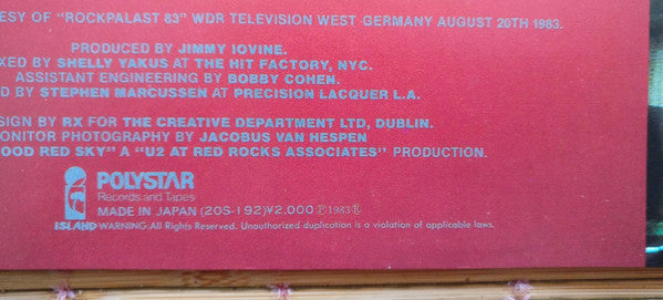 Live "Under A Blood Red Sky"