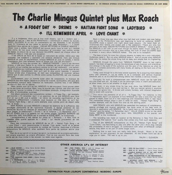 The Charles Mingus Quintet + Max Roach
