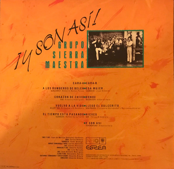 Release: ¡Y Son Así!-Vinyl-Japan-1985-VIL-6182-14163399