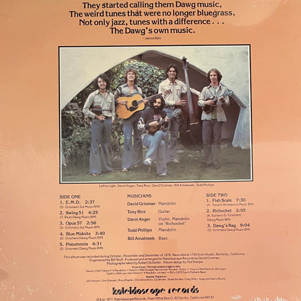 Release: The David Grisman Quintet-Vinyl-US-1977-F-5-17861842
