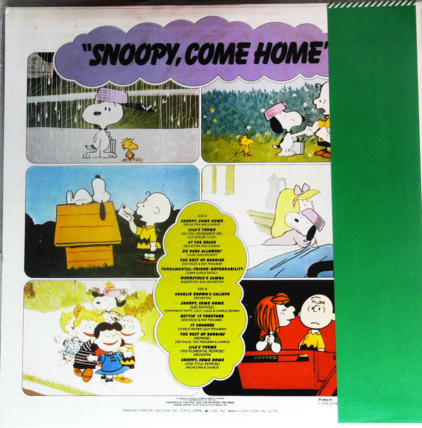 Release: "Snoopy, Come Home" Original Soundtrack Recording-Vinyl-Japan-1972-SOPO 75, SOPO-75-21047359