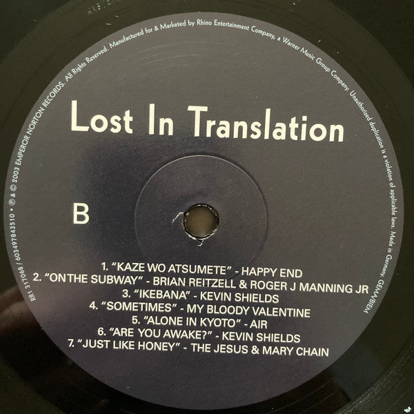 Lost In Translation (Music From The Motion Picture Soundtrack)