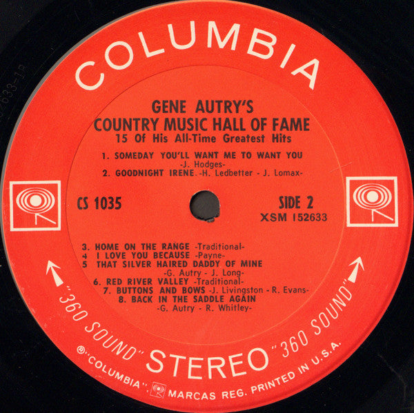 Gene Autry's Country Music Hall Of Fame Album
