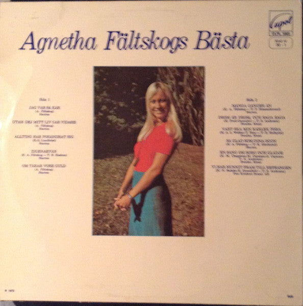 Release: Agnetha Fältskogs Bästa-Vinyl-Sweden-1975-CLPL 1023-7213146