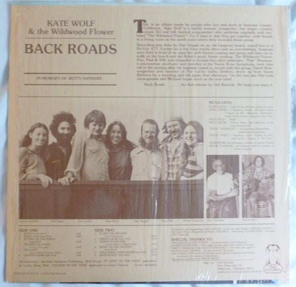 Master Release: Back Roads by Kate Wolf
