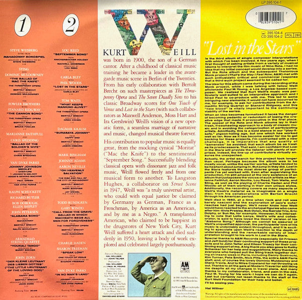 Lost In The Stars (The Music Of Kurt Weill)