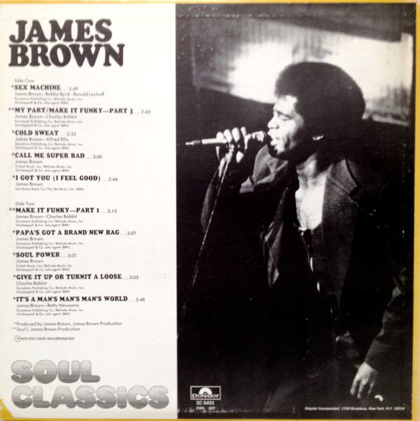 Release: James Brown Soul Classics-Vinyl-US-1972-SC 5401, 2391 037-4093336