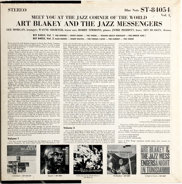 Release: Meet You At The Jazz Corner Of The World (Volume 1)-Vinyl-US-1966-BST 84054-6455395