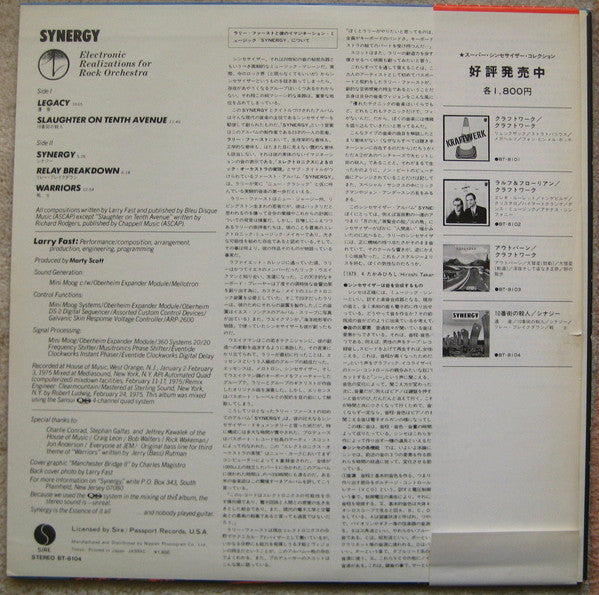 Release: Electronic Realizations For Rock Orchestra-Vinyl-Japan-1979-BT-8104-8778349
