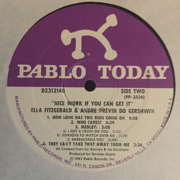 Nice Work If You Can Get It - Ella Fitzgerald And Andre Previn Do Gershwin