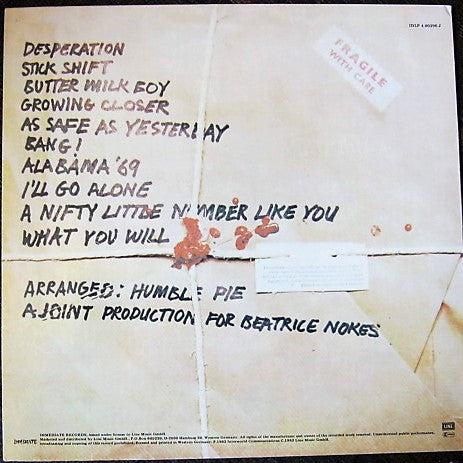 Master Release: As Safe As Yesterday Is by Humble Pie