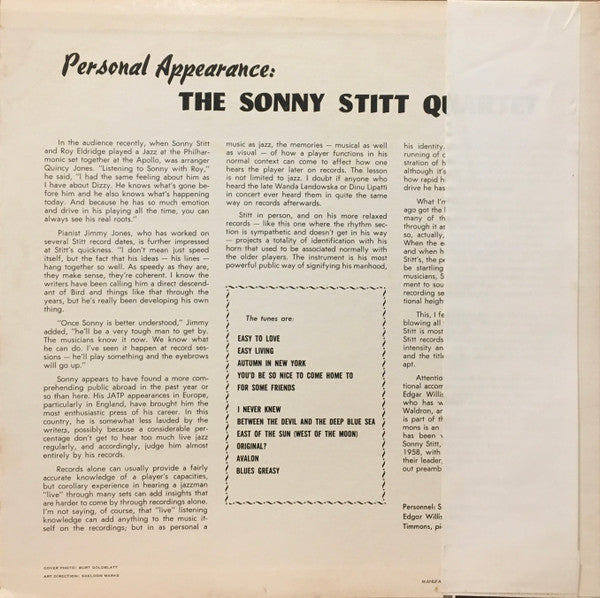 Release: Personal Appearance-Vinyl-Japan-1975-MV 2541-6164827