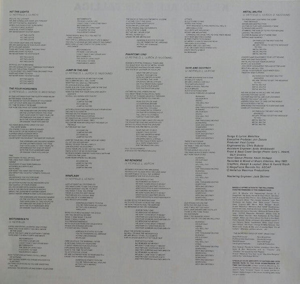 Kill 'Em All = 血染めの鉄鎚（ハンマー）