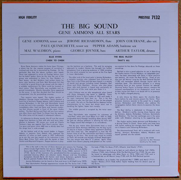 Master Release: The Big Sound by Gene Ammons' All Stars