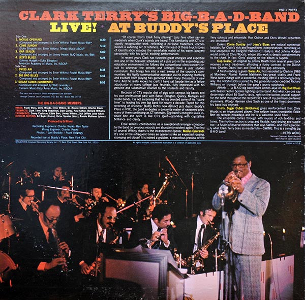 Release: Live! At Buddy's Place-Vinyl-US-1976-VSD 79373-6723180