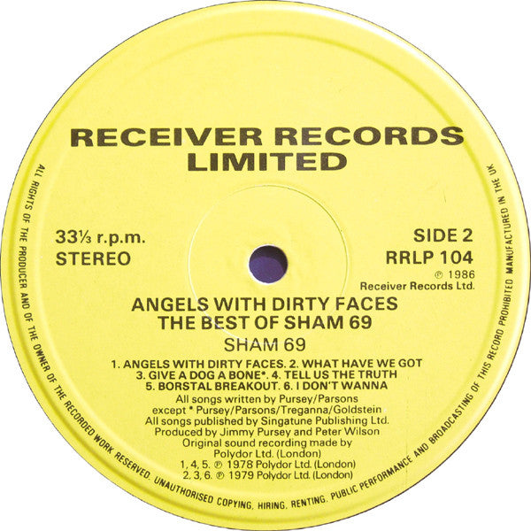 Angels With Dirty Faces - The Best Of Sham 69