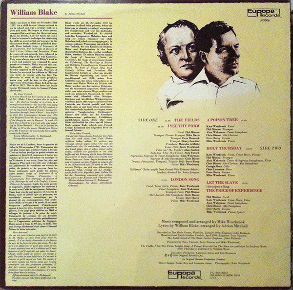 Release: The Westbrook Blake (Bright As Fire)-Vinyl-USA & Europe-1980-JP2006, JP 2006-1747226
