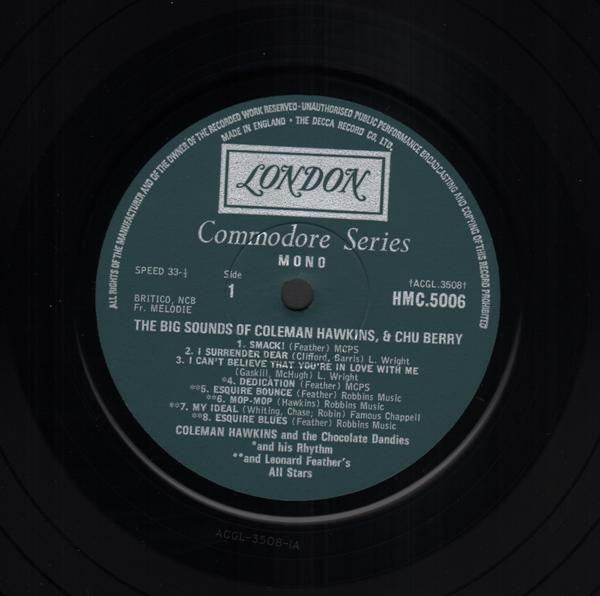 The Big Sounds Of Coleman Hawkins And Chu Berry