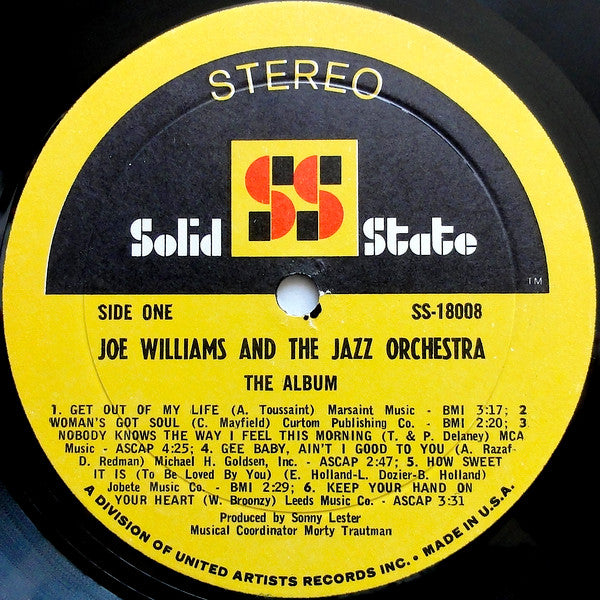 Presenting Joe Williams And Thad Jones • Mel Lewis, The Jazz Orchestra